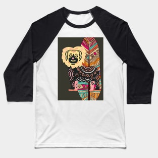 Mexican Alebrije Art Owl-Leopard Design Baseball T-Shirt